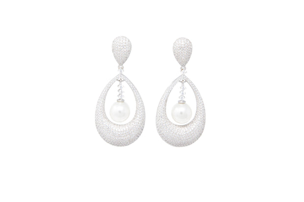Faux Pearl Statement Earrings - Glamour Manor