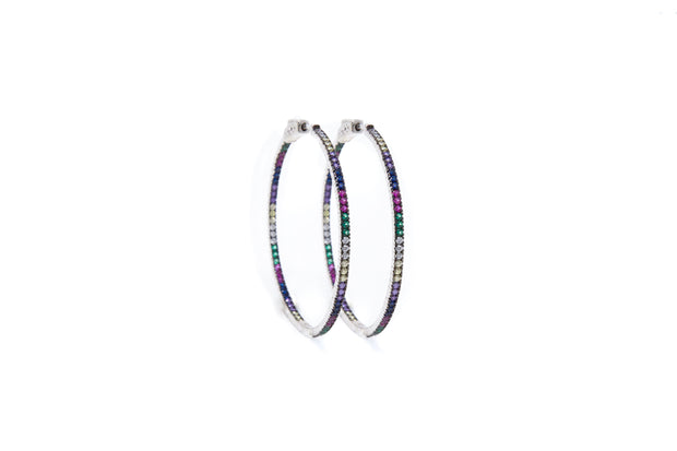 Multicolor Thin Hoops - Glamour Manor