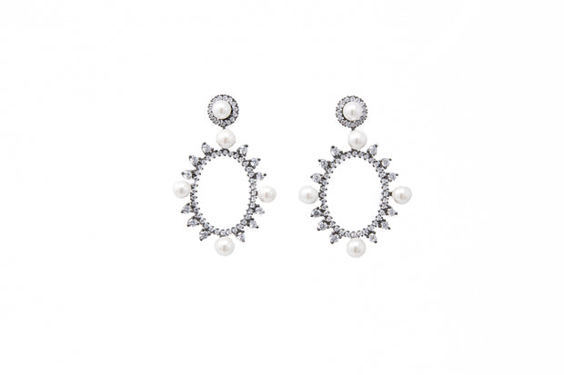 Faux Pearl Statement Earrings - Glamour Manor