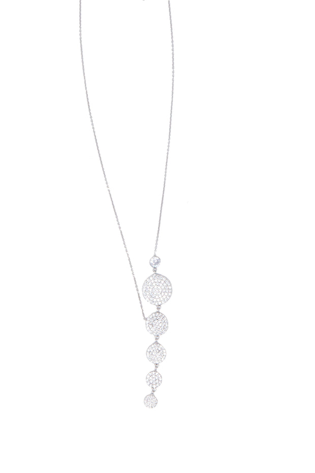 Sterling Silver Necklace with Round Discs - Glamour Manor