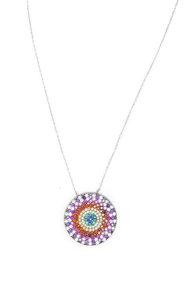 Multicolored Evil Eye Necklace - Glamour Manor