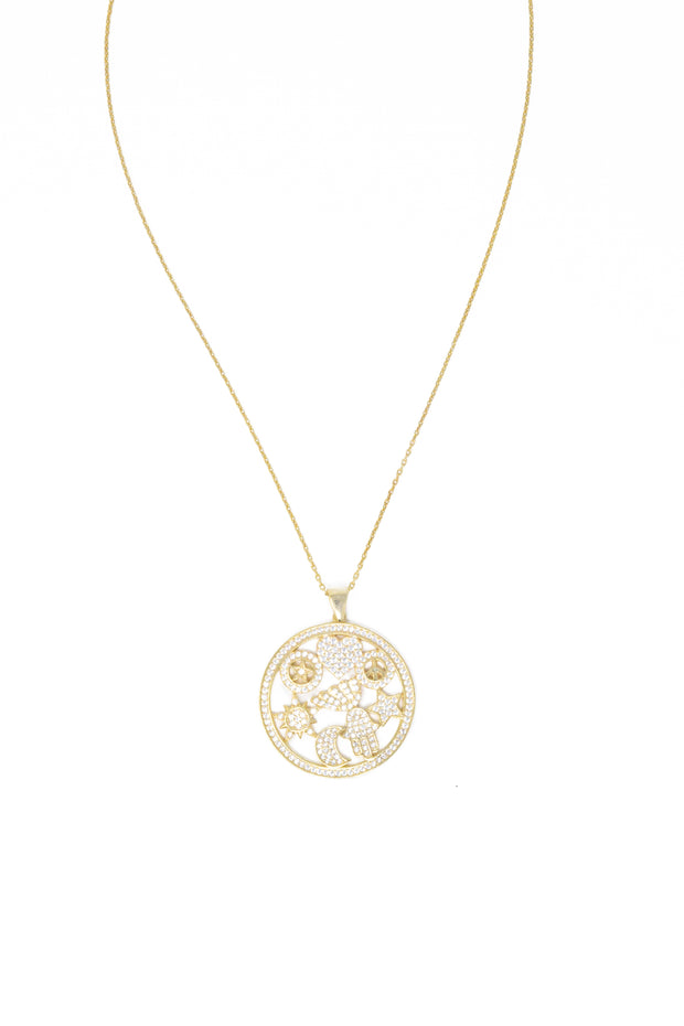 Gold Vermeil Good Luck Charm Necklace - Glamour Manor