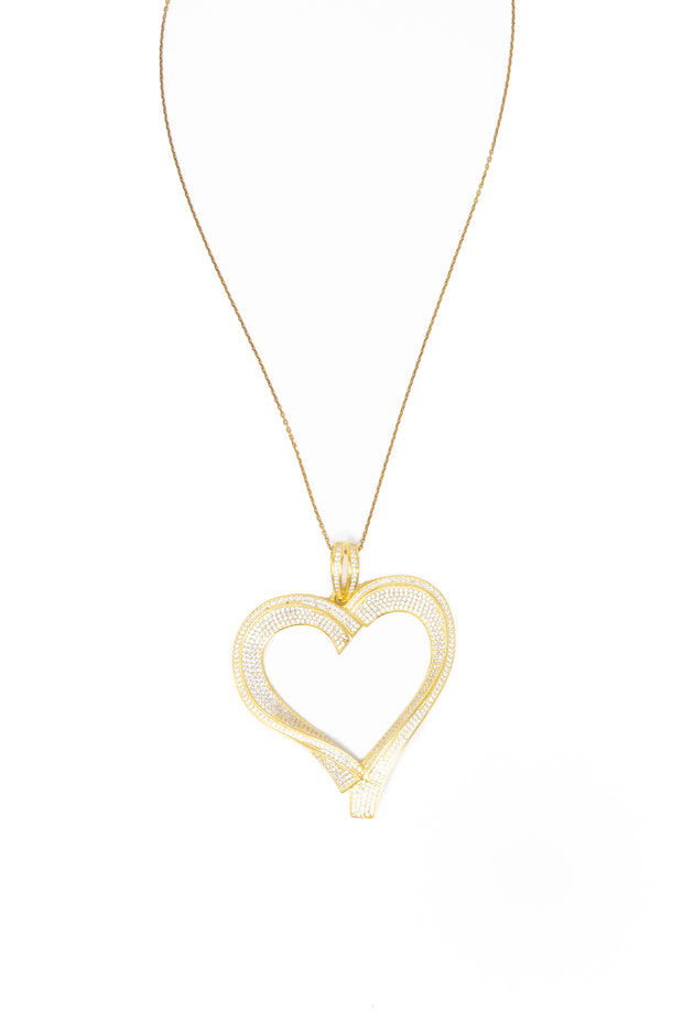Large Heart Necklace - Glamour Manor