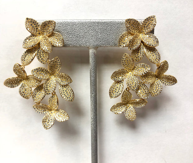 Flower Statement Earrings - Glamour Manor